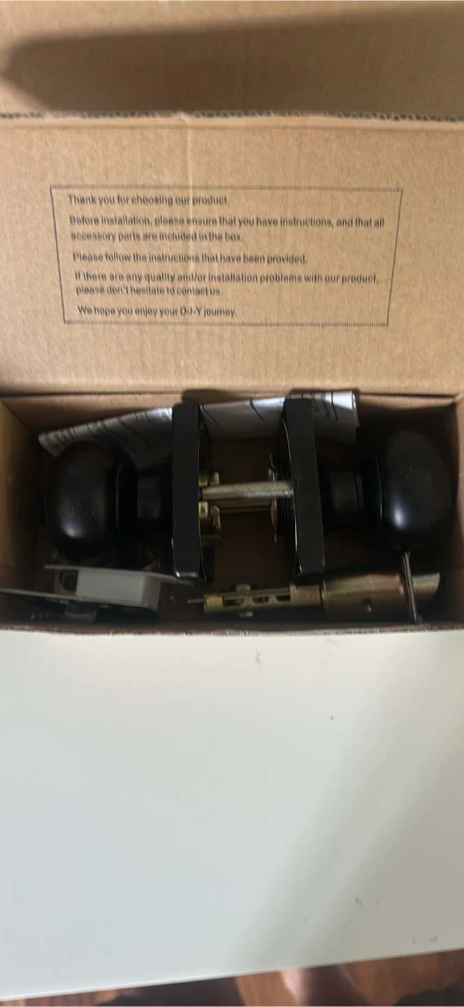 Set of 6 Matte Black privacy Door Knobs - photo 3