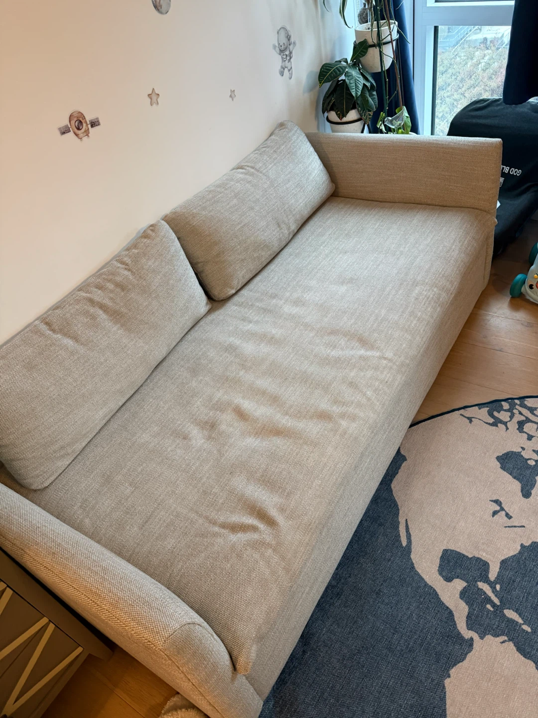 West Elm-Gray Upholstered “Shelter Daybed” - photo 3