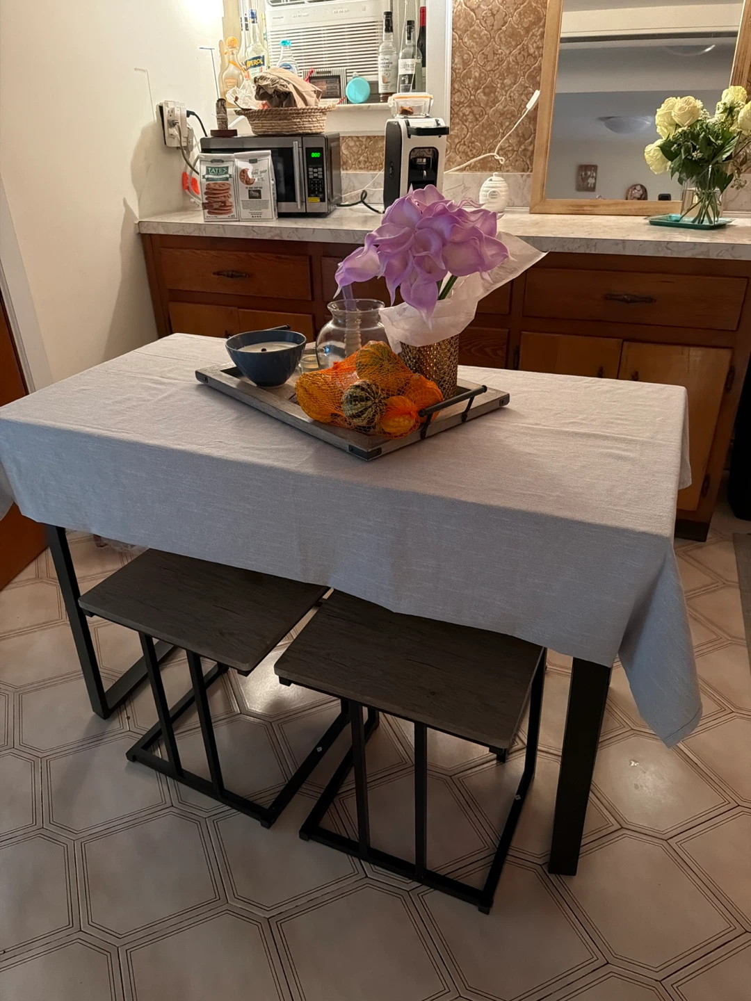 Industrial Style Dining Table and Stools