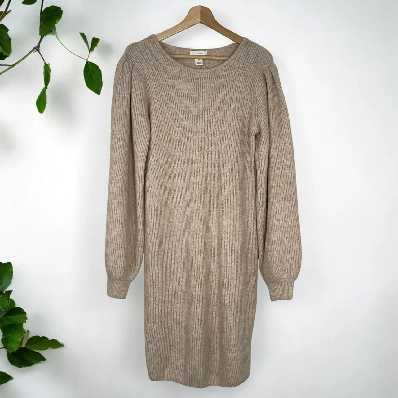 H&M MAMA Balloon Sleeved Rib-Knit Maternity Sweater Dress - photo 4