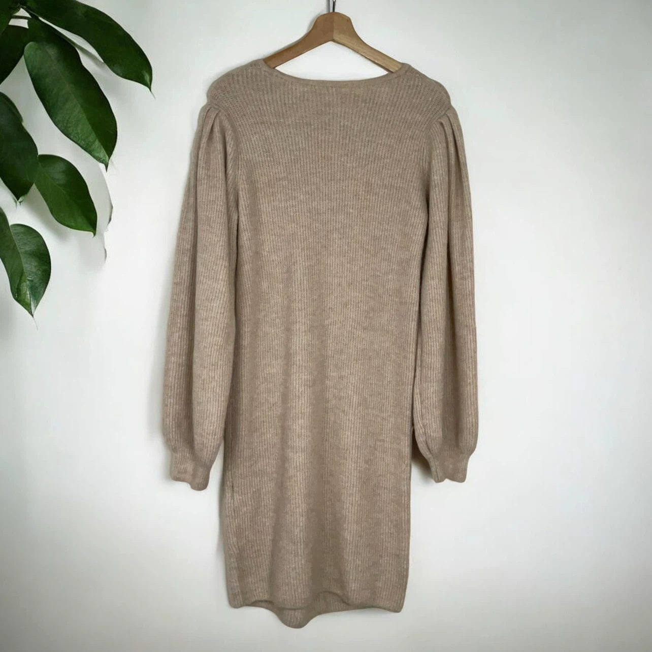 H&M MAMA Balloon Sleeved Rib-Knit Maternity Sweater Dress - photo 5