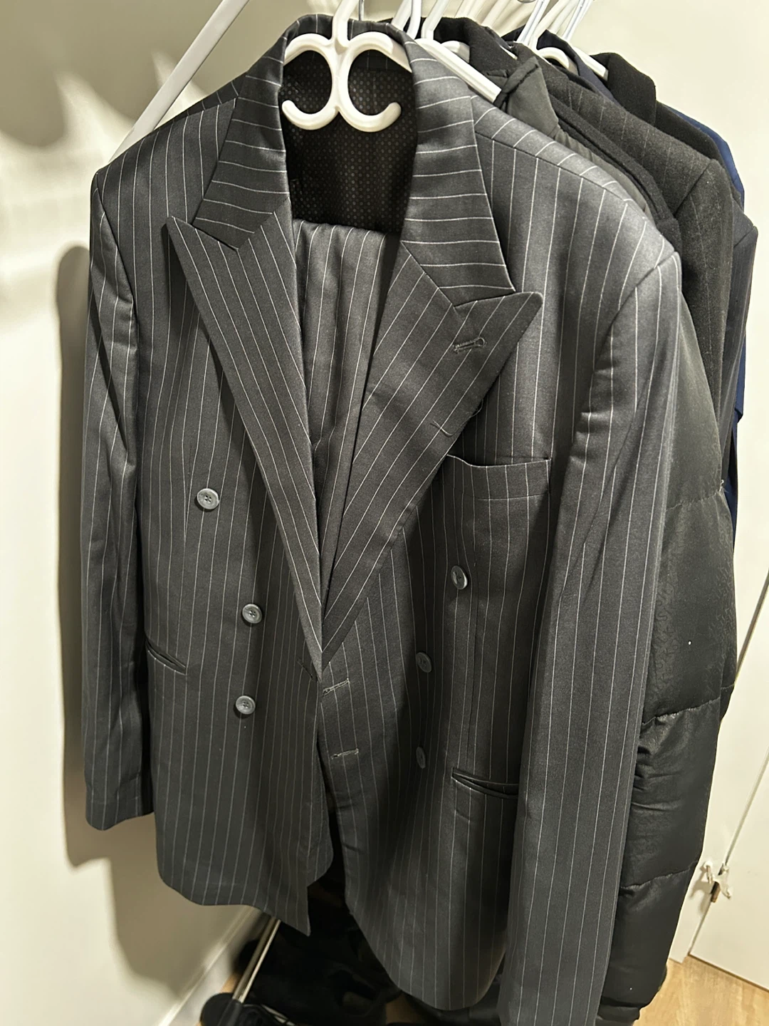 Double-Breasted Pinstripe Suit, price for each