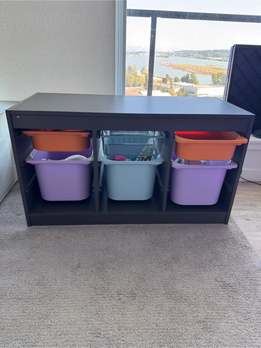 IKEA TROFAST Toy Storage Unit + 3 Deep Bins