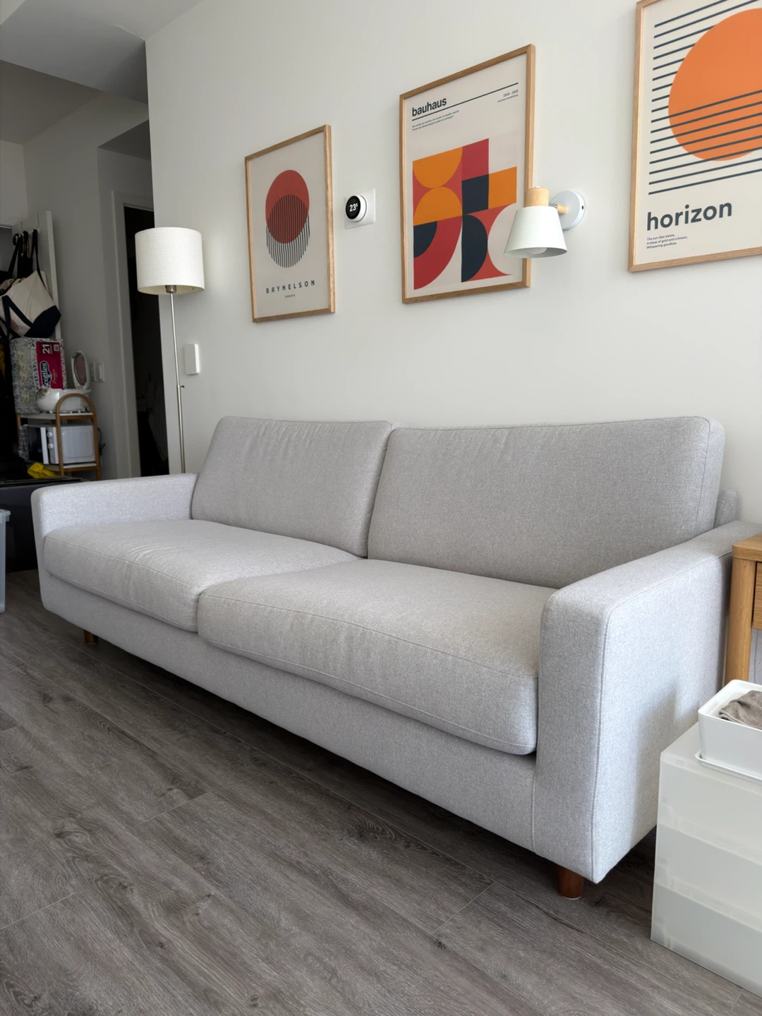 EQ3 OSKAR 85" Sofa with Ava Cloud Fabric - Seats 4 - photo 2