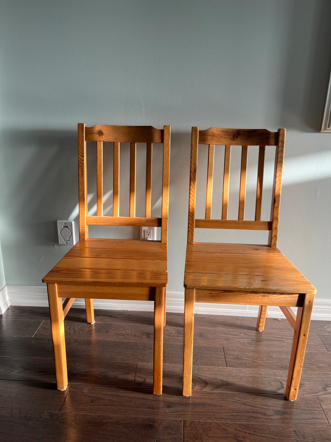 Two Wood Dining Chairs by IKEA