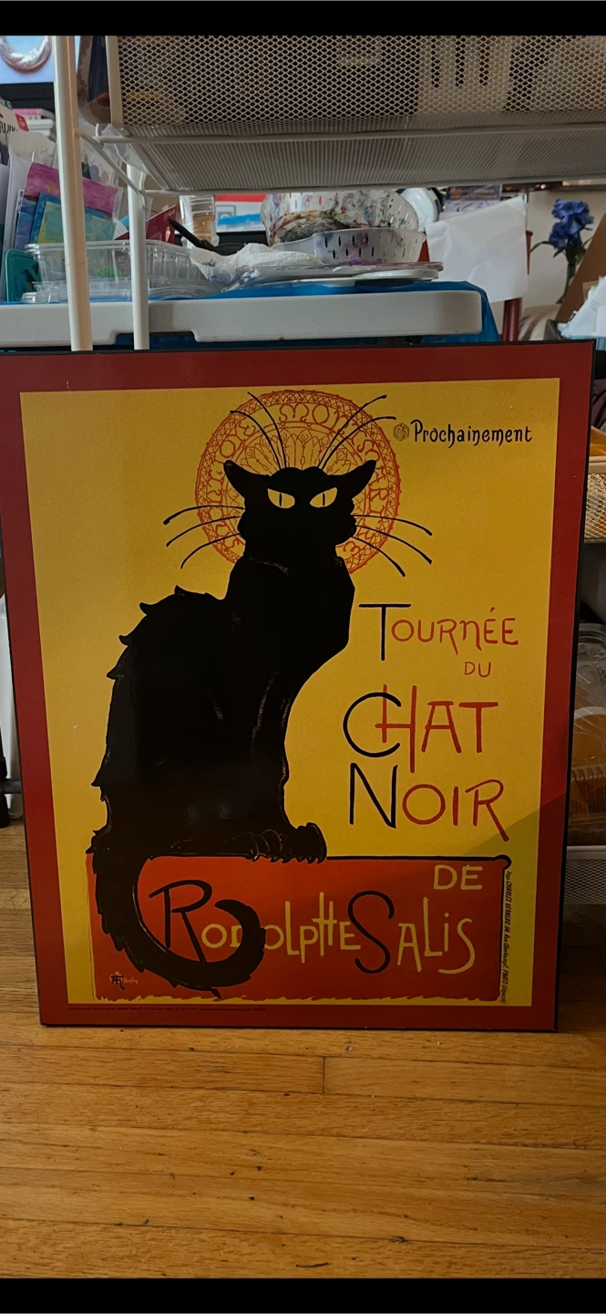 Art- Le Chat Noir Reproduction Wall Plaque