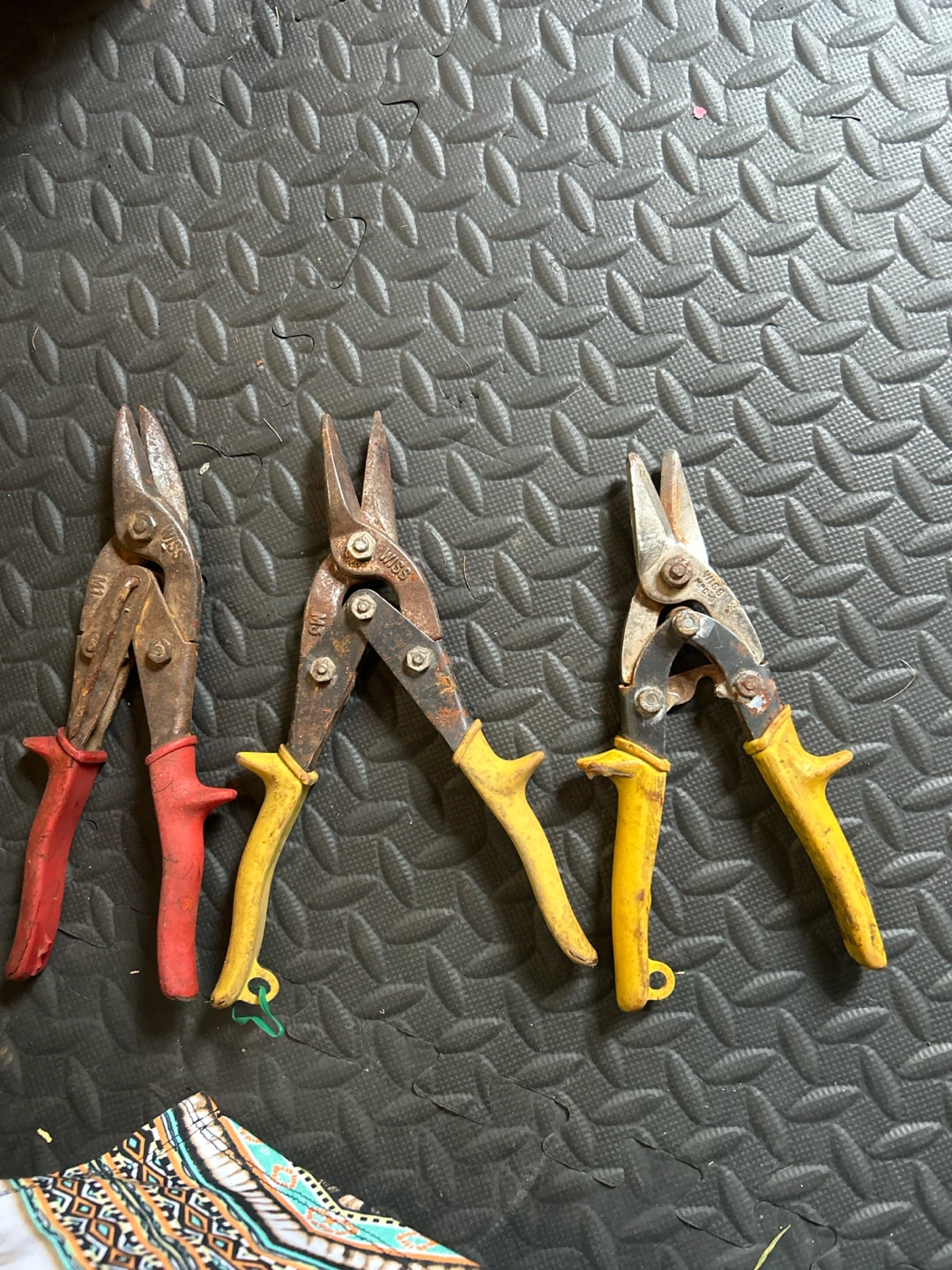 Set of 3 Wiss Aviation Snips tools