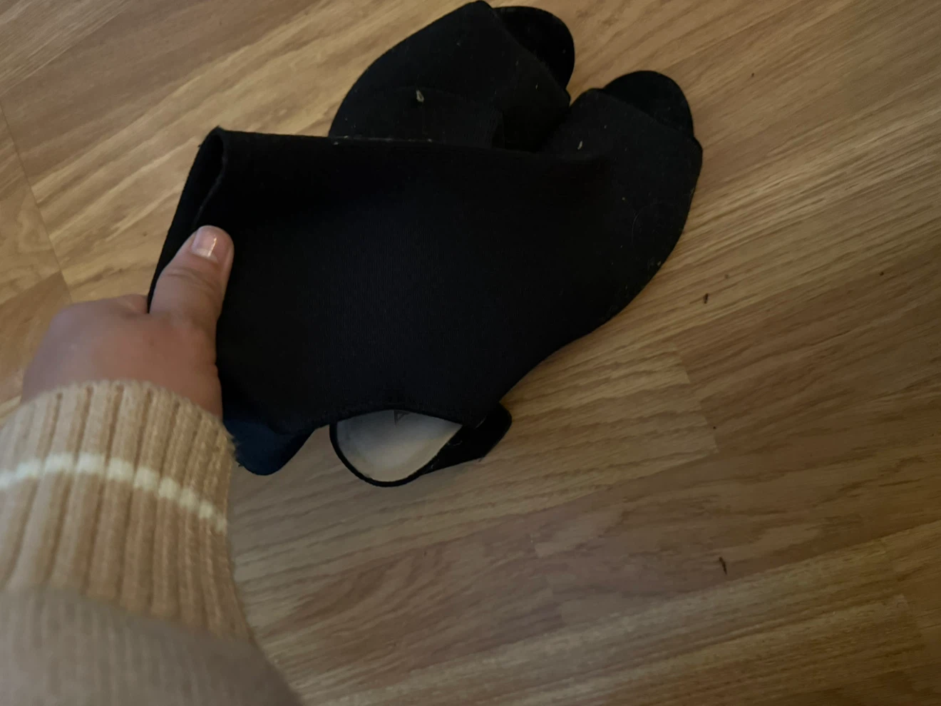 ALDO black open-toe booties