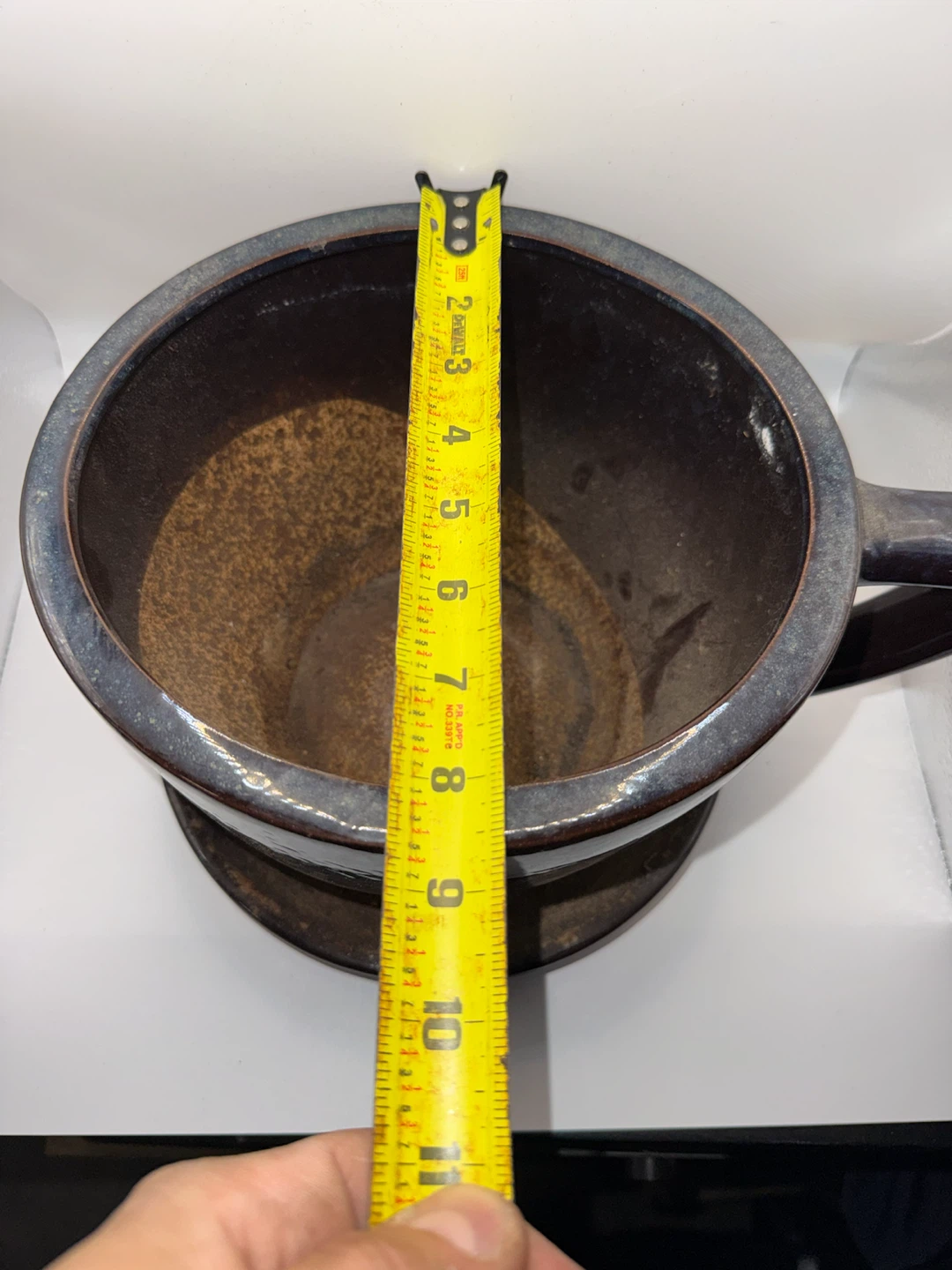 Large Ceramic Cup Planter with saucer - photo 2