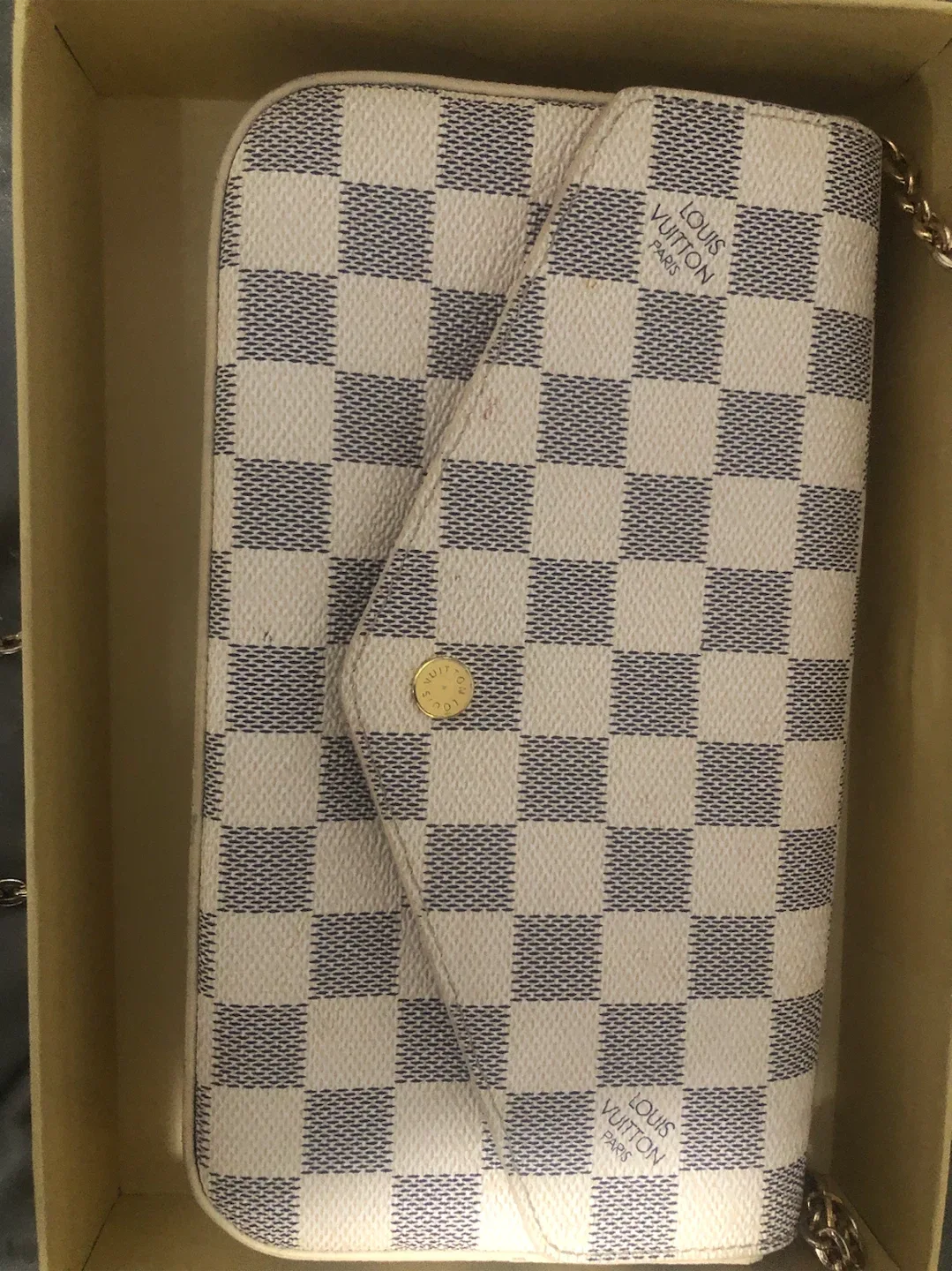 Louis Vuitton Damier Azur Wallet with Chain - photo 4
