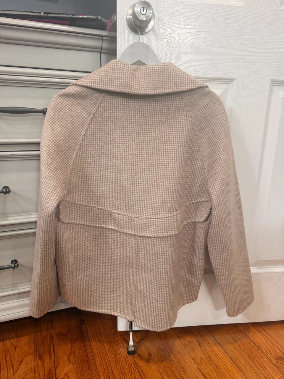 Belle & Bloom Beige Houndstooth Coat - photo 2