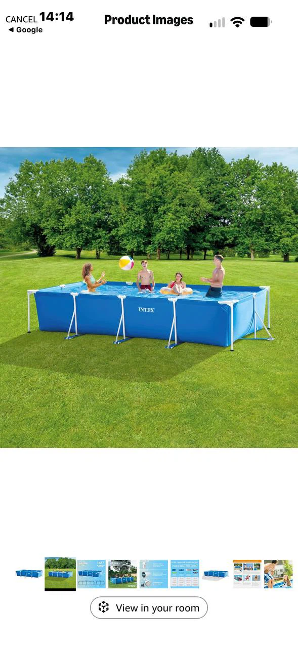 Intex Metal Frame Above Ground Swimming Pool 14’9”x7’3”x33” - photo 3