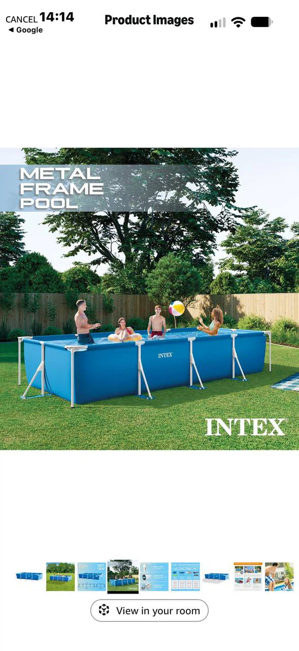 Intex Metal Frame Above Ground Swimming Pool 14’9”x7’3”x33” - photo 5