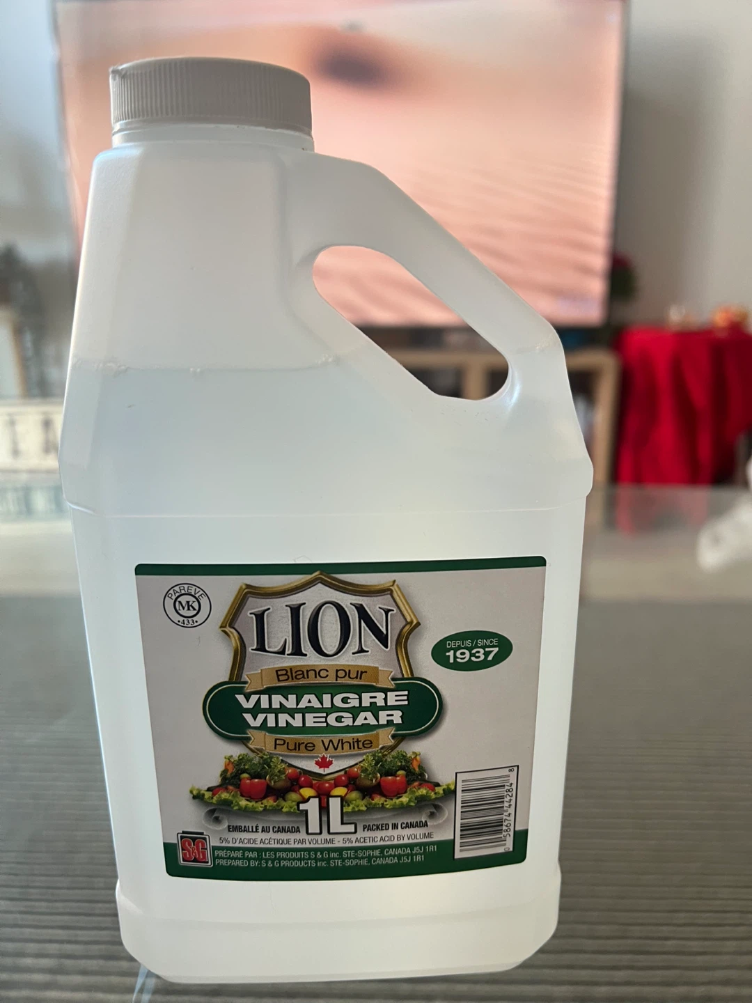 Lion Pure White Vinegar 1L(moving out sale)