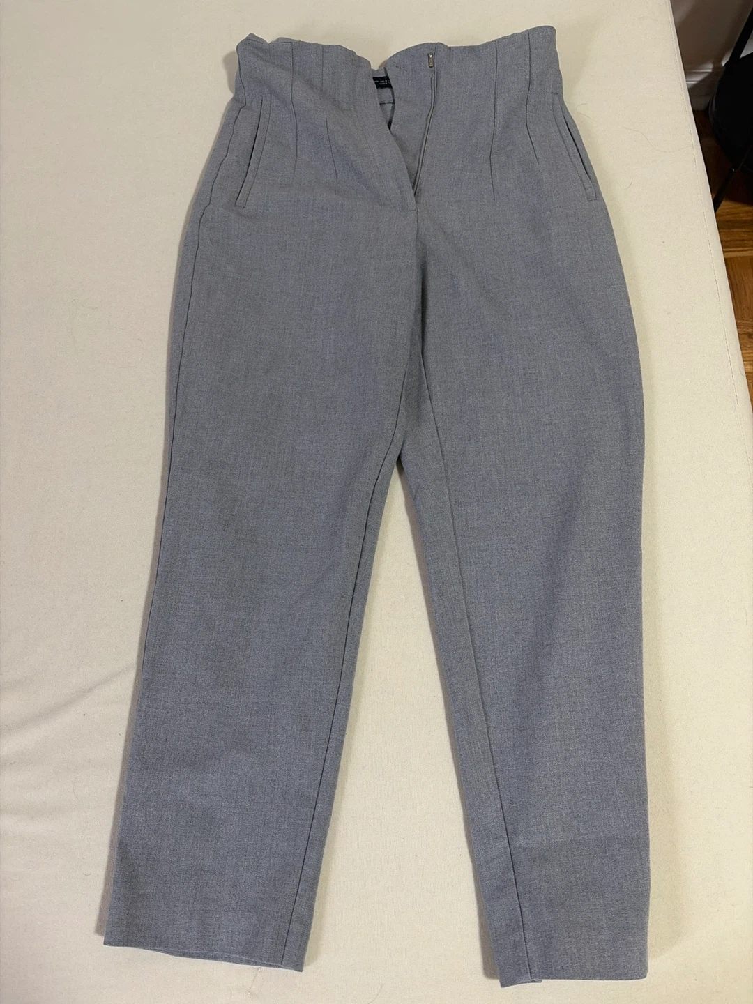 Zara Grey High-Waisted Trousers