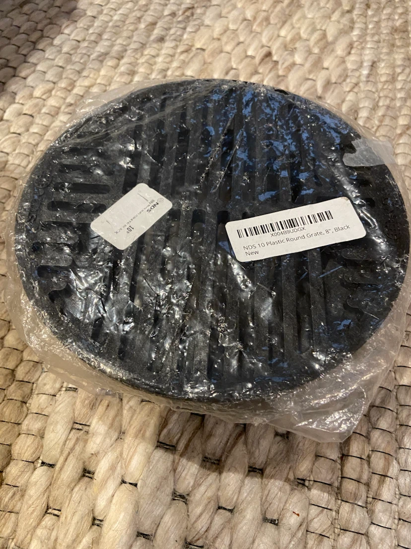 NDS 10 Plastic Round Grate, 8", Black Drain Cover - photo 3