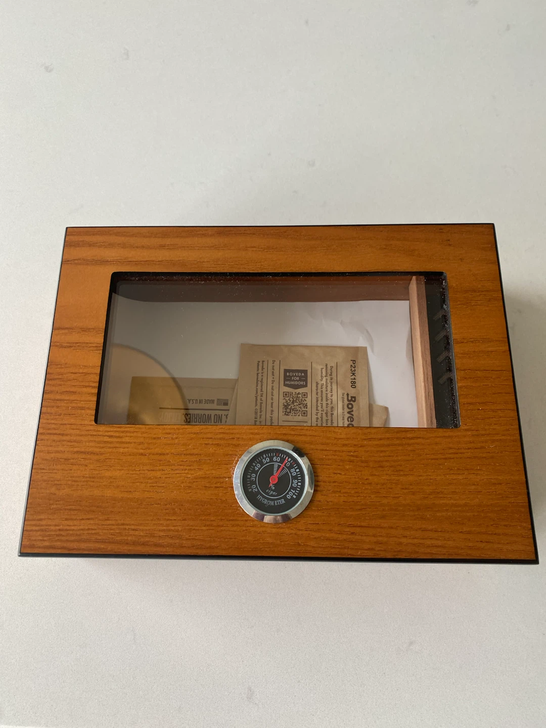 Wooden Cigar Humidor with Hygrometer - photo 3