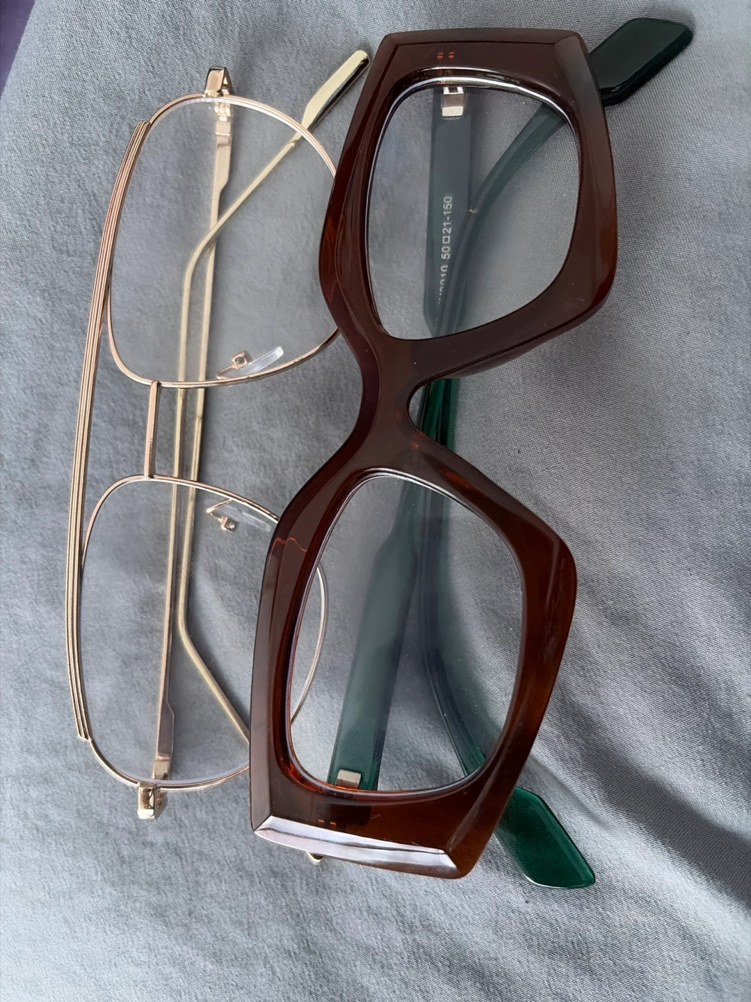Two pairs of fashion eyewear