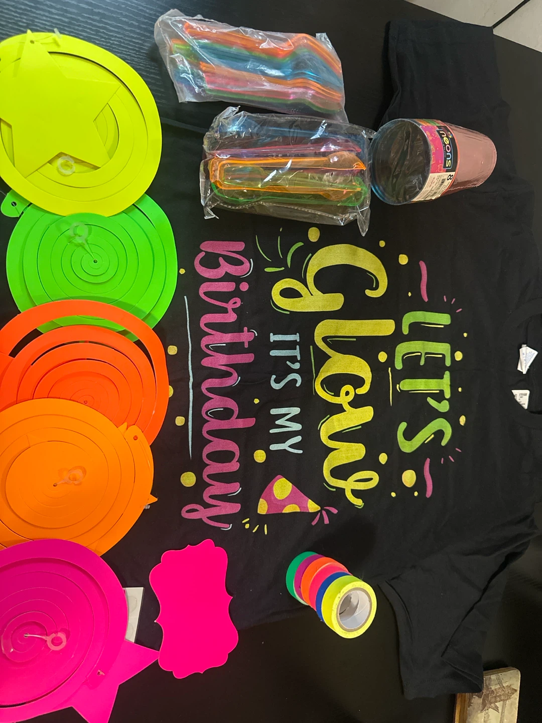 Neon Birthday Party Supply Bundle