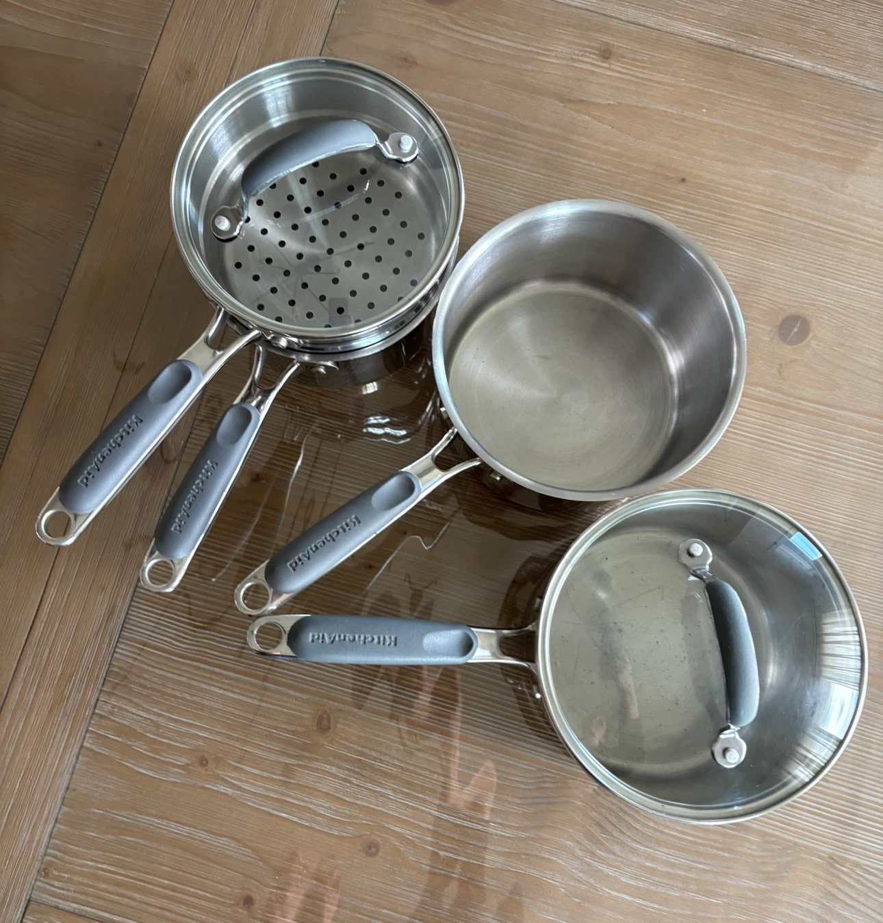KitchenAid Stainless Steel Saucepan with Steamer Insert