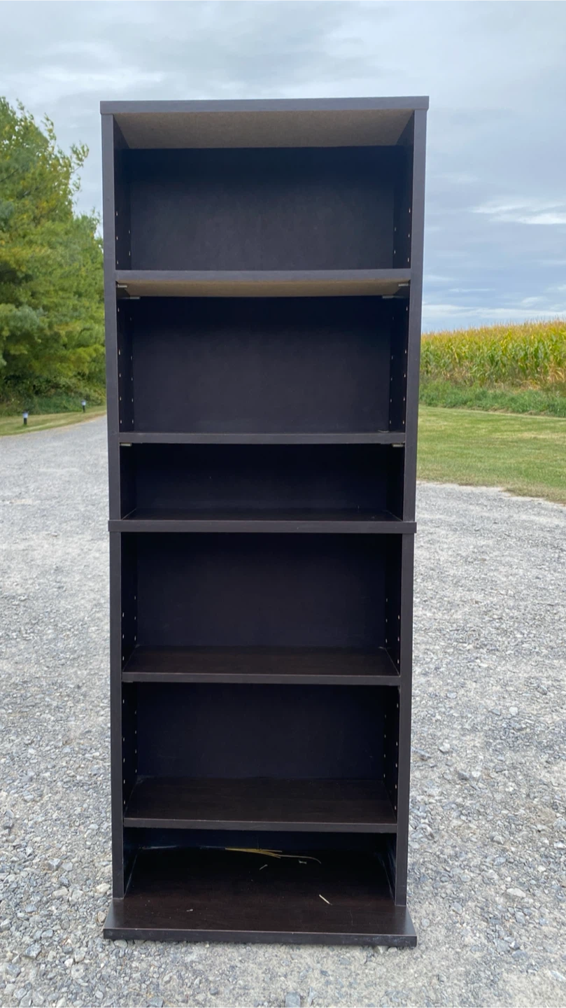 Dark Expresso Adjustable Display Shelf / Bookcase