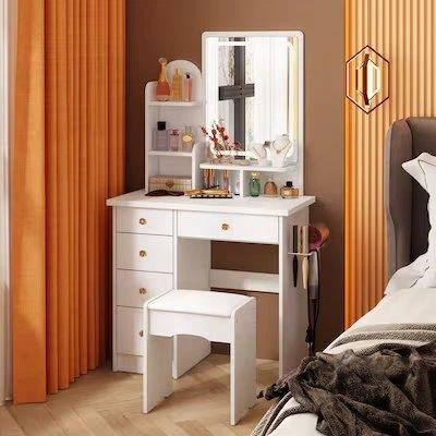 White Vanity Dressing Table with LED Mirror