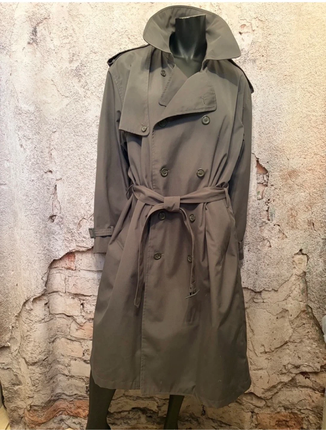 Moores Double-Breasted Trench Coat Size 40
