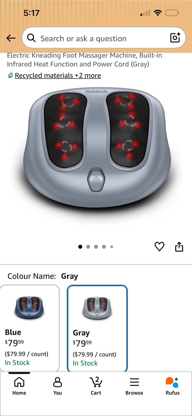 Nekteck Foot Massager with Heat - photo 2