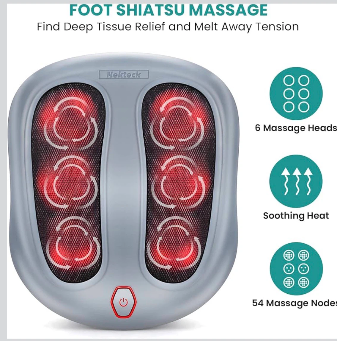 Nekteck Foot Massager with Heat - photo 3