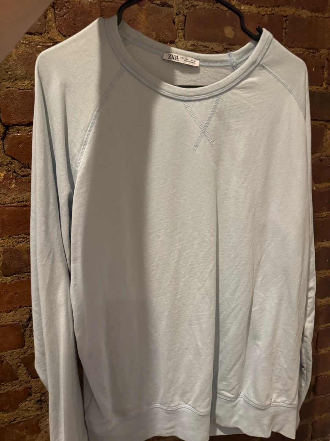 Zara Light Blue Long Sleeve Sweatshirt