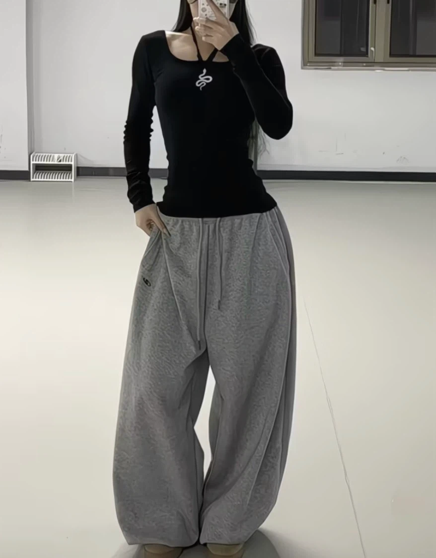 🩶 BRAND NEW Grey Wide Leg Sweatpants — XXS