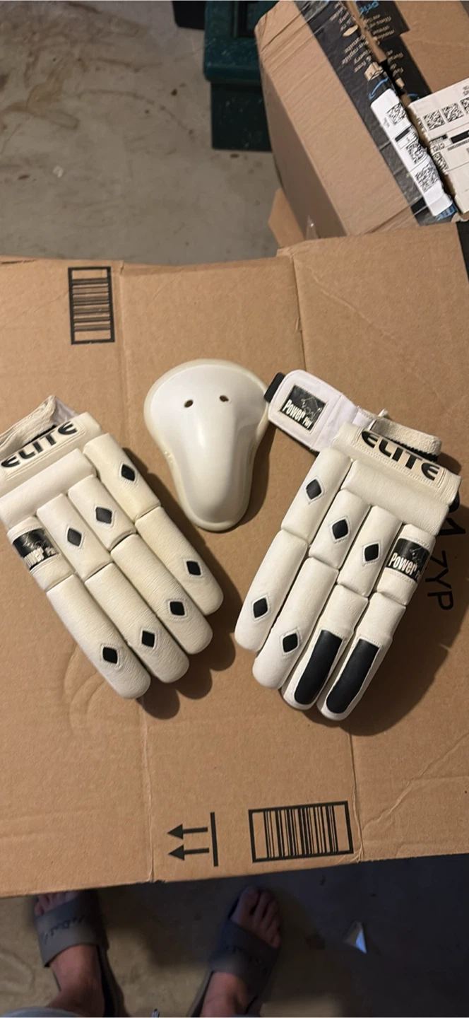 Elite Power Play Cricket Gloves and Abdo Guard