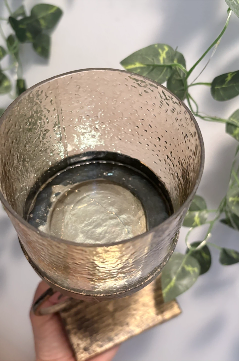 Decorative Gold Swirl Pillar Candle Holder - photo 2