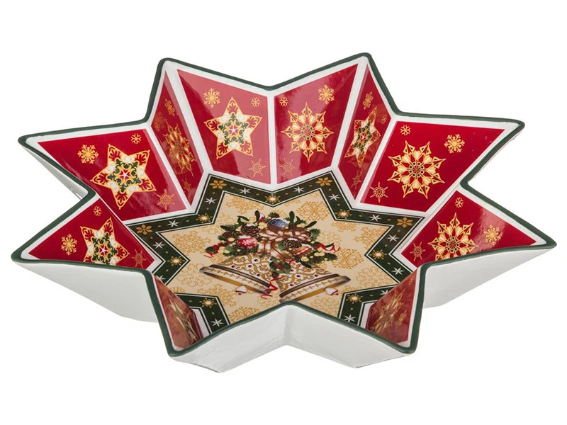 Christmas Star-Shaped Porcelain Bowl – 32cm - photo 2