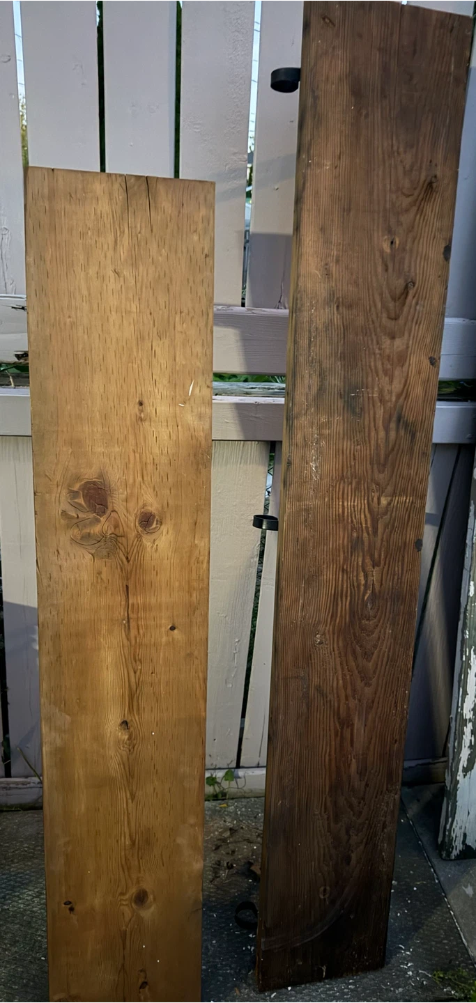 Two Wooden Wall Shelves with Brackets- both for 40