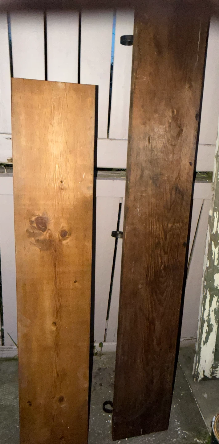 Two Wooden Wall Shelves with Brackets- both for 40 - photo 2