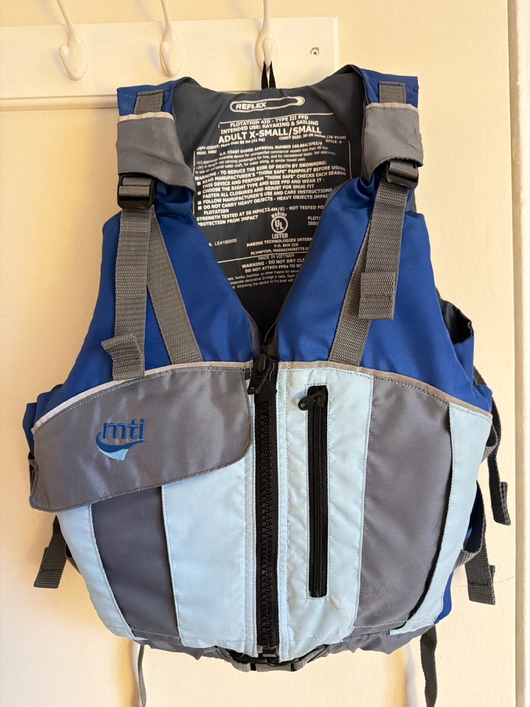 MTI Reflex Type III PFD Life Vest (size adult XS-S)