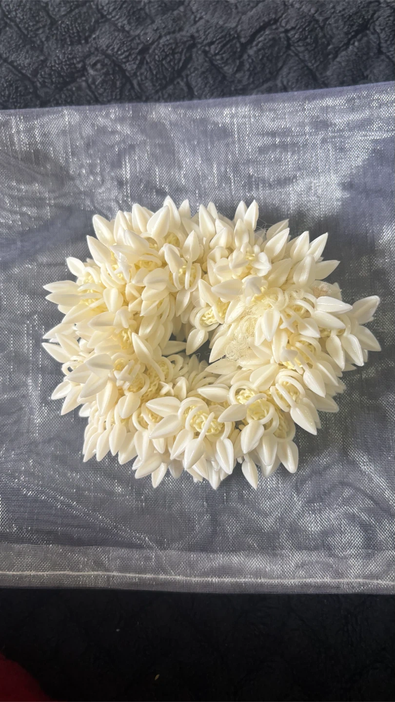 Artificial Jasmine Flower Hair Scrunchie - photo 2