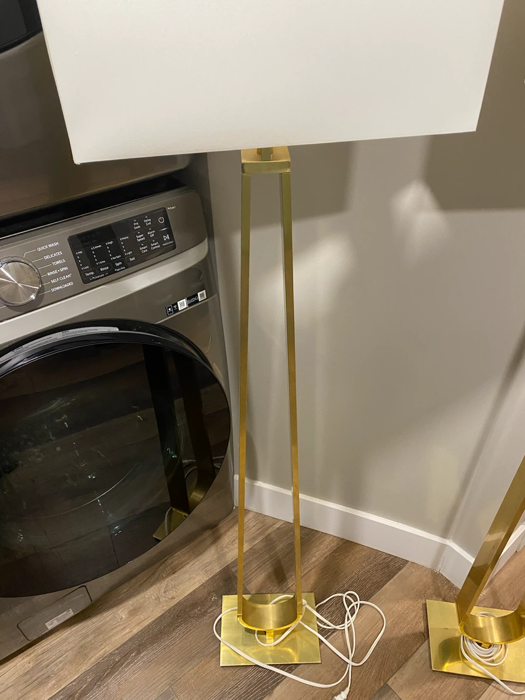 Pair of Brass Finish Floor Lamps - photo 4