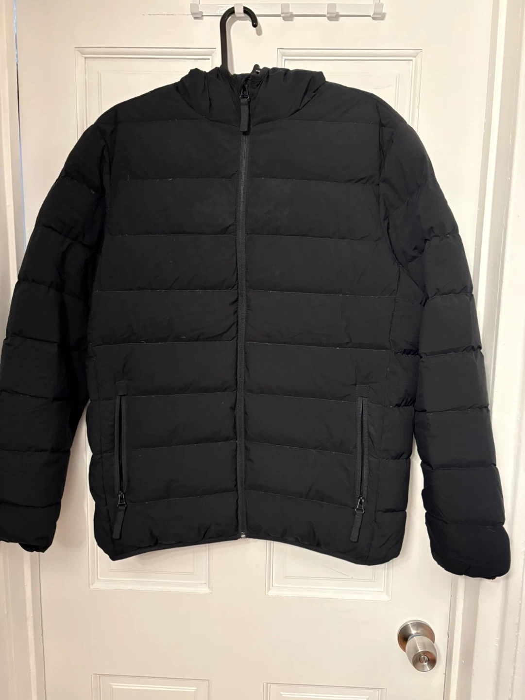 Black Hooded Down Jacket