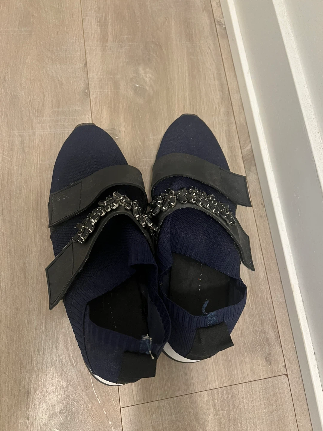 Navy Blue Embellished Sneakers - photo 2