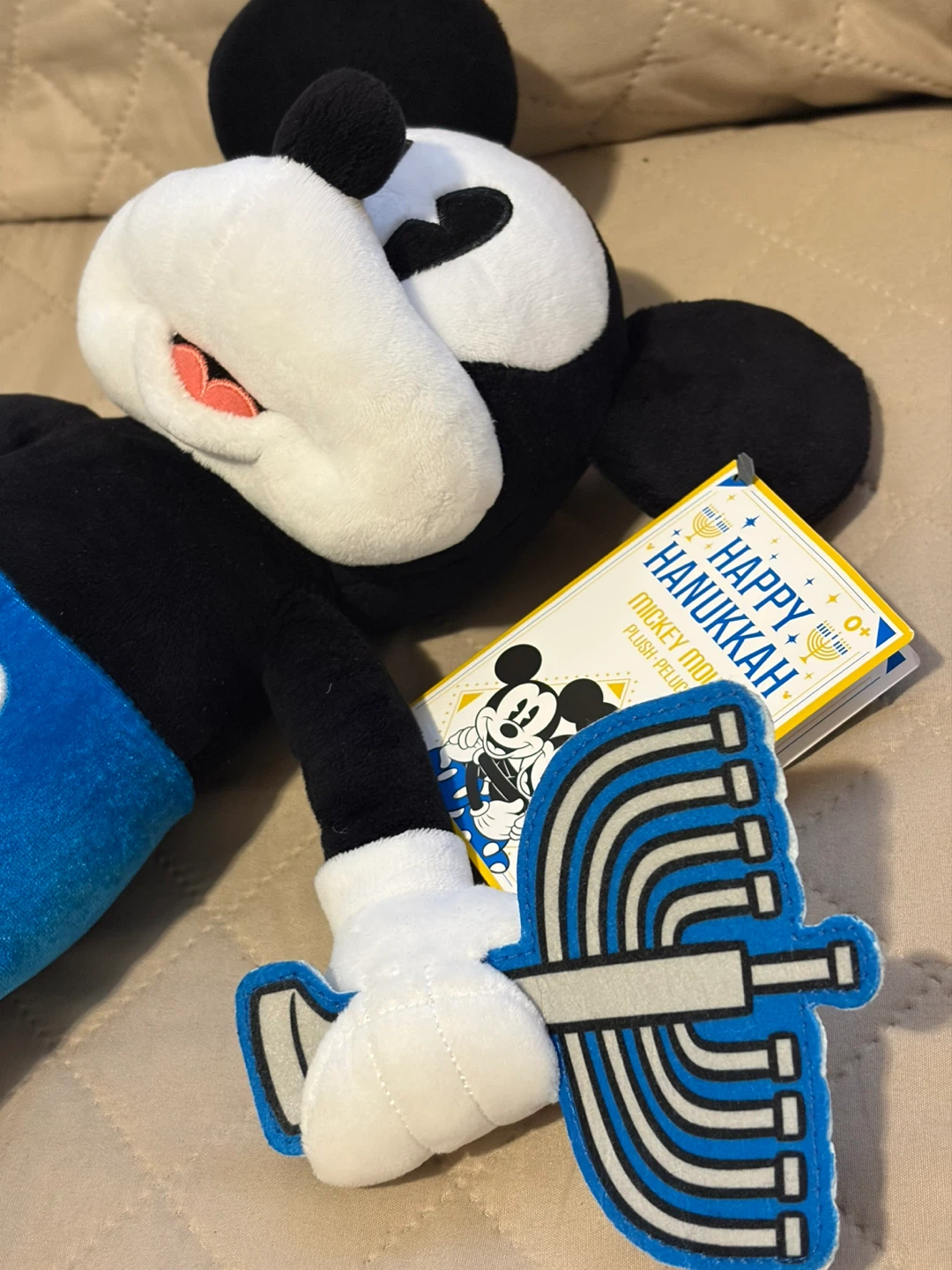 New Disney Happy Hanukkah Mickey Mouse Plush 14" - photo 4