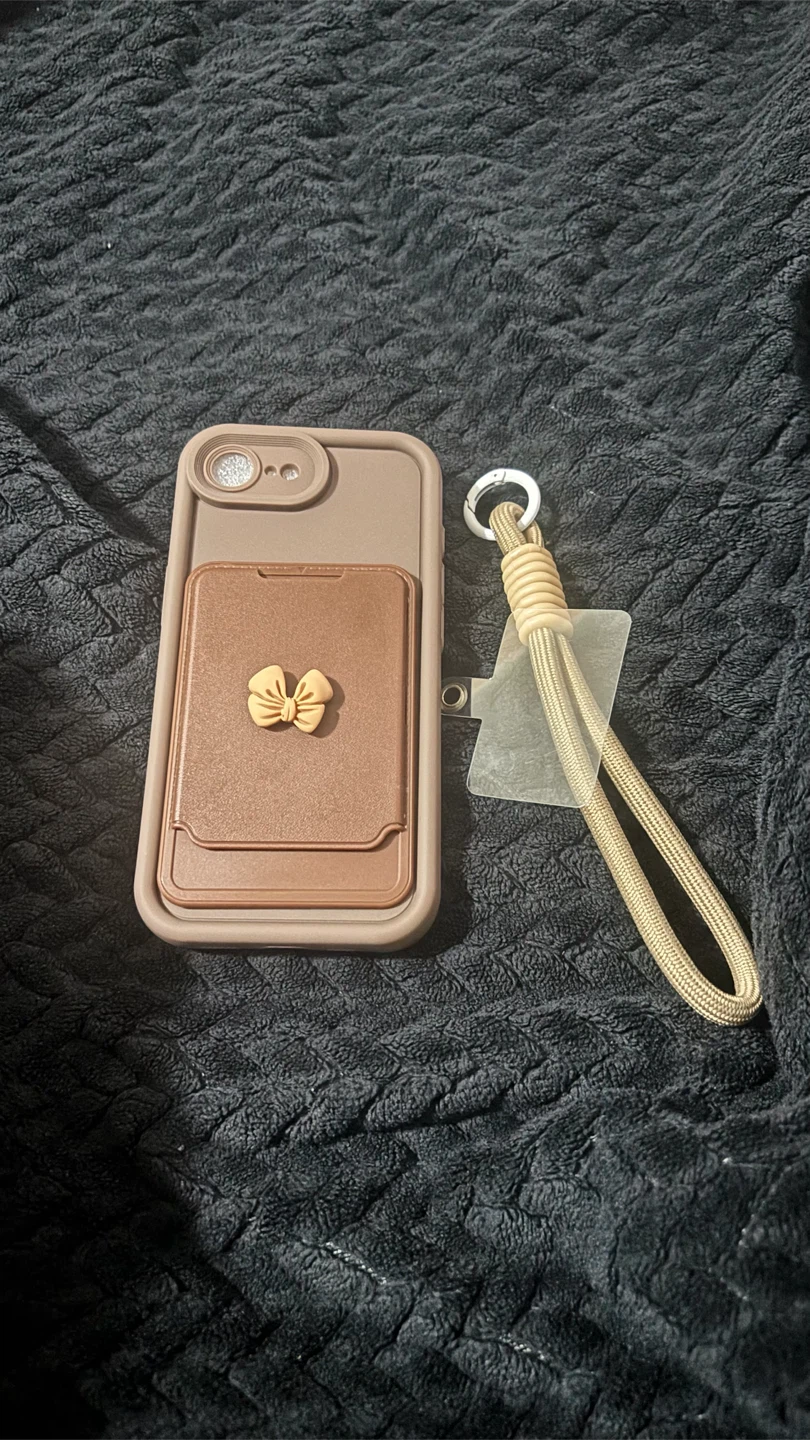 iPhone 16e Case with Card Holder and Wrist Strap - photo 2