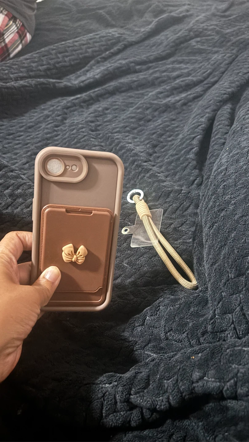 iPhone 16e Case with Card Holder and Wrist Strap - photo 3