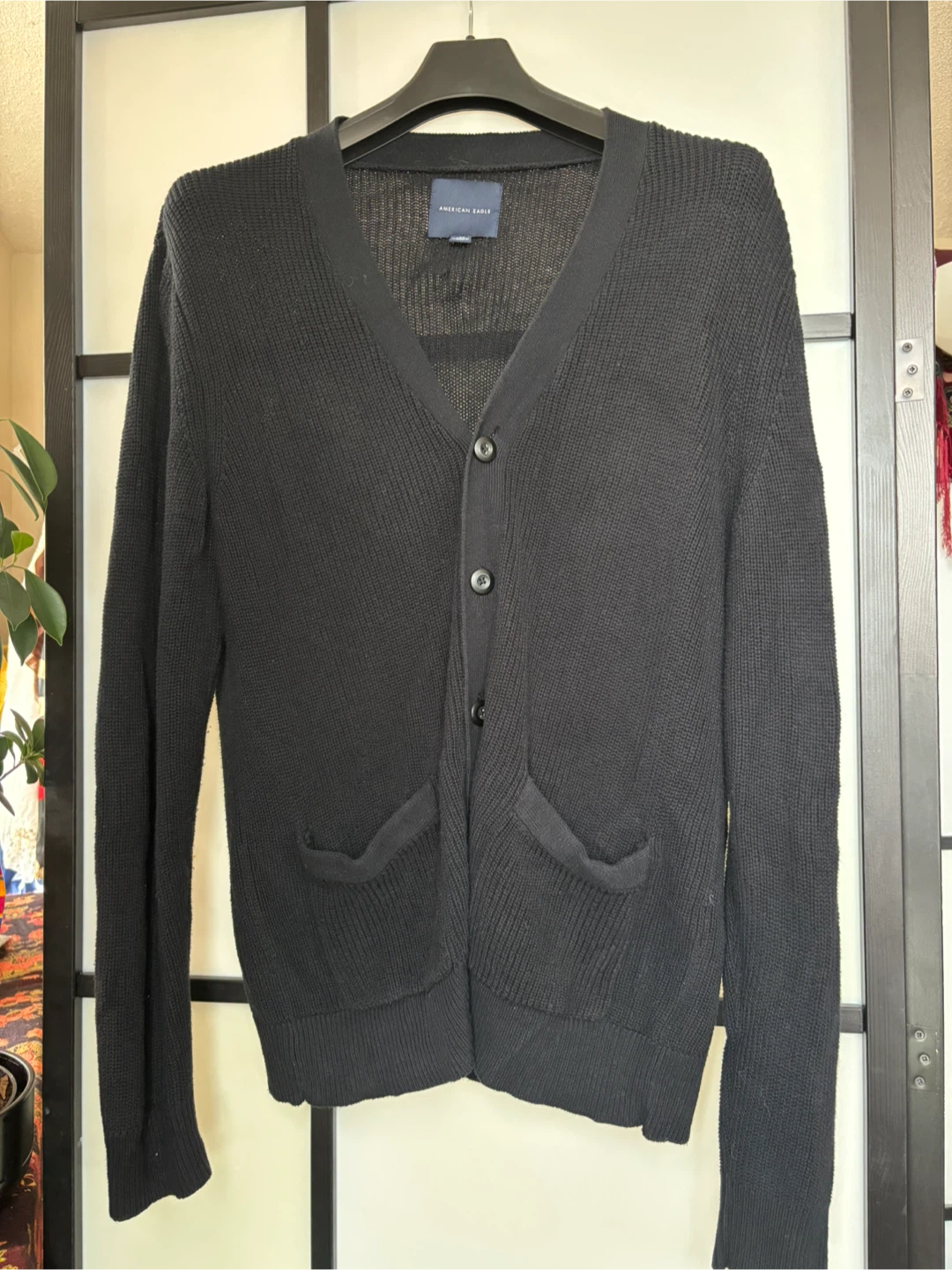 American Eagle Black Knit Cardigan