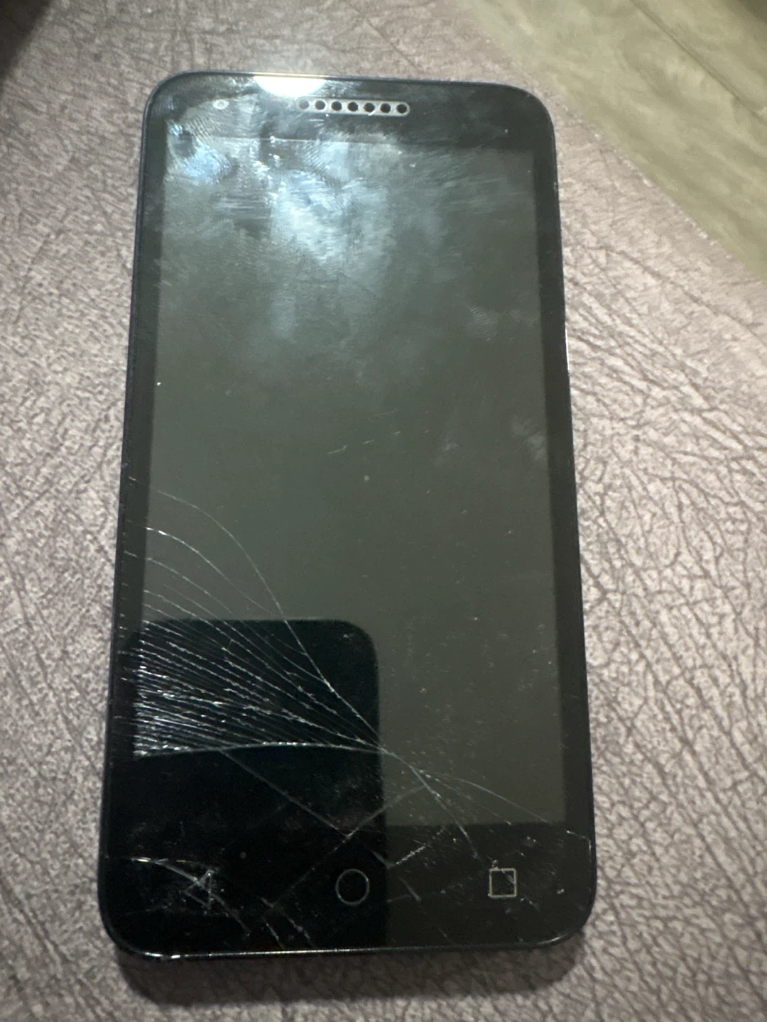 ZTE Smartphone with cracked screen