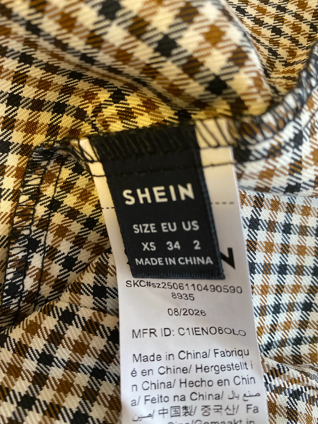 SHEIN Pleated Gingham Mini Skirt - photo 3