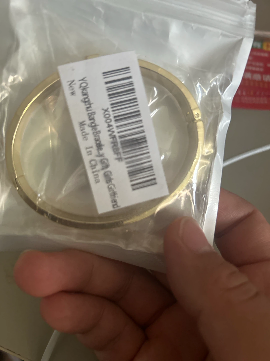 Gold Tone Hinged Bangle Bracelet - photo 2