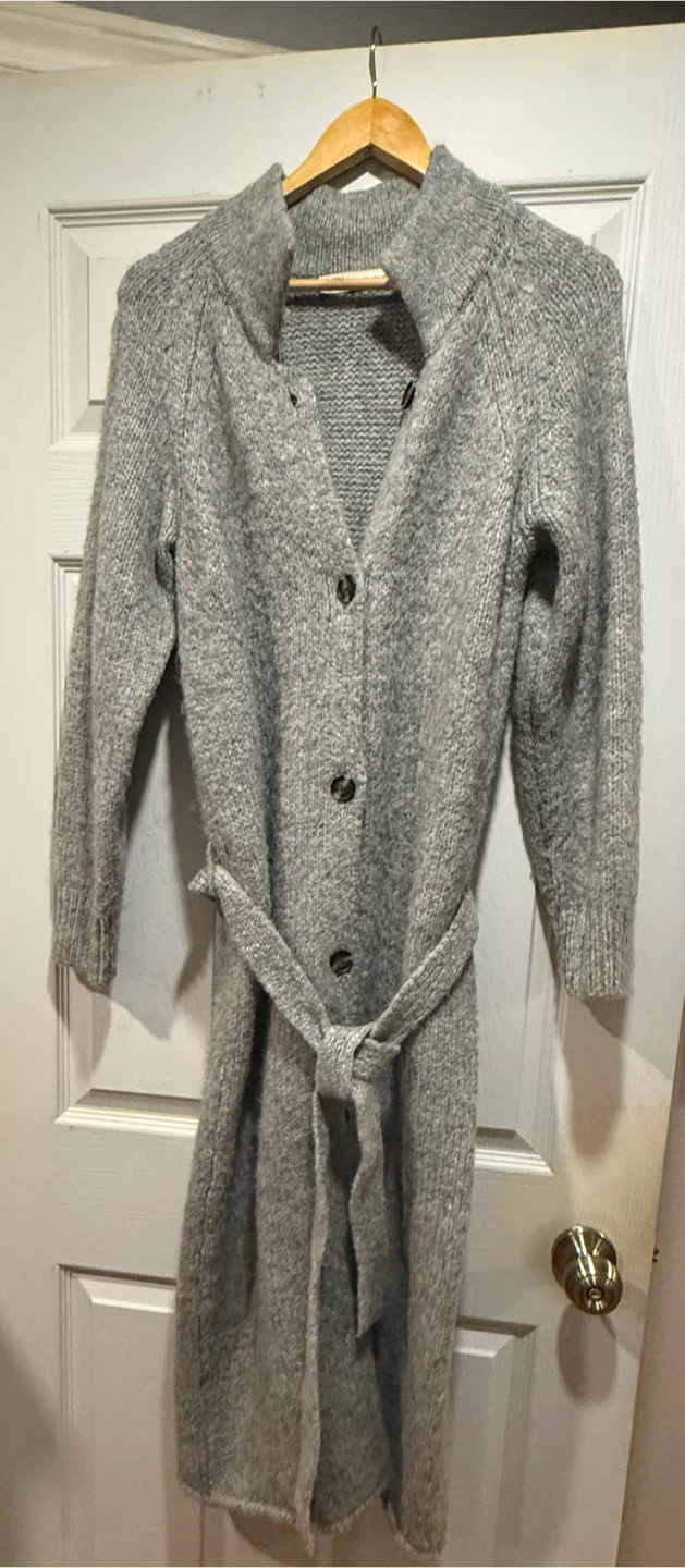 Zara knitted long jacket size large - photo 2