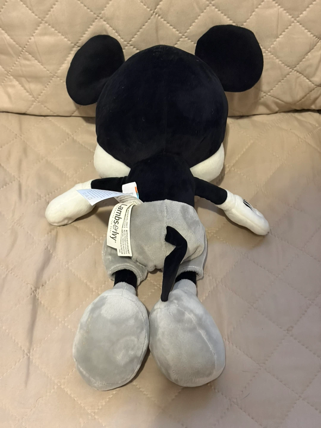 Disney Baby Mickey Mouse Black White Plush by Lambs & Ivy - photo 2